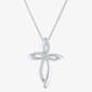 Nova Star(R) Sterling Silver Lab Grown Diamond Cross Pendant - image 1