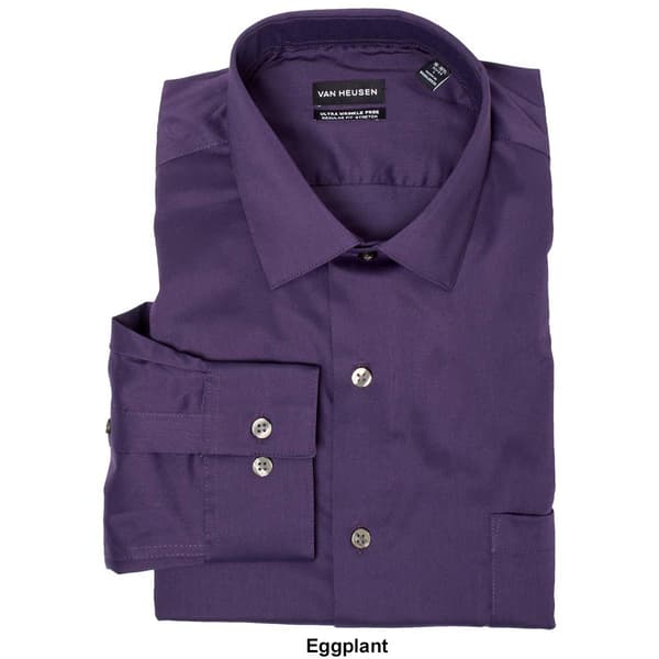 Mens Van Heusen® Regular Fit Spread Collar Solid Dress Shirt - image 