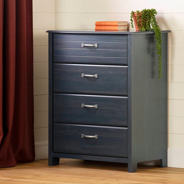 South Shore Asten Blueberry 4-Drawer Chest