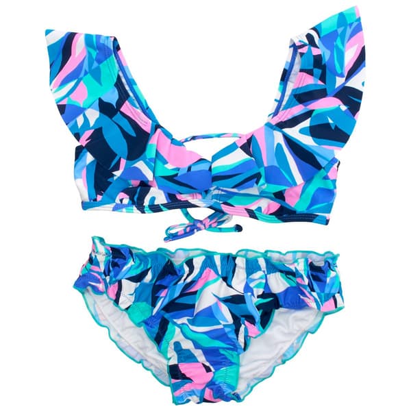 Girls (7-16) Raisins Agua Caliente Ruffle Bikini Swim Set - image 