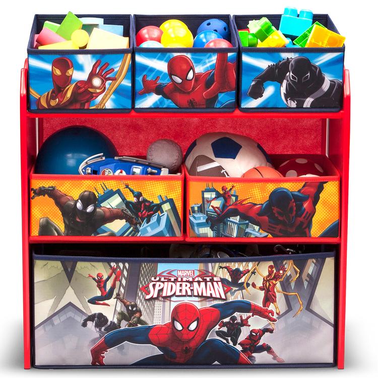 Delta Children Spider-Man Six Bin Toy Storage Organizer