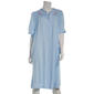Womens Jasmine Rose Short Sleeve Blister Knit Snap Robe - image 1