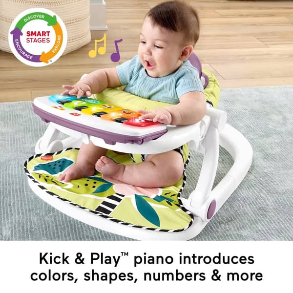 Fisher-Price&#174; Purple Monkey Deluxe Sit-Me-Up with Toy Bar
