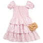 Girls (7-16) Rare Editions Floral Clipdot Dress w/ Bag - image 1