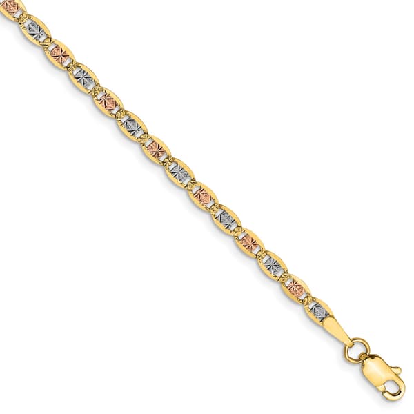 Unisex Gold Classics&#8482; 2.75mm. 14k Tri-Color Valentino Necklace