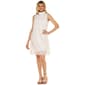 Womens Robbie Bee Sleeveless Mock Neck Eyelet Shift Dress - image 1