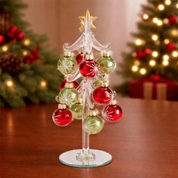 Melrose 10in. Glass Tree with Mini Ornaments