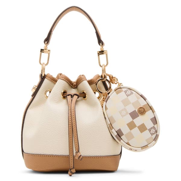 Anne Klein Graphic Tile Small Bucket Bag - Mink