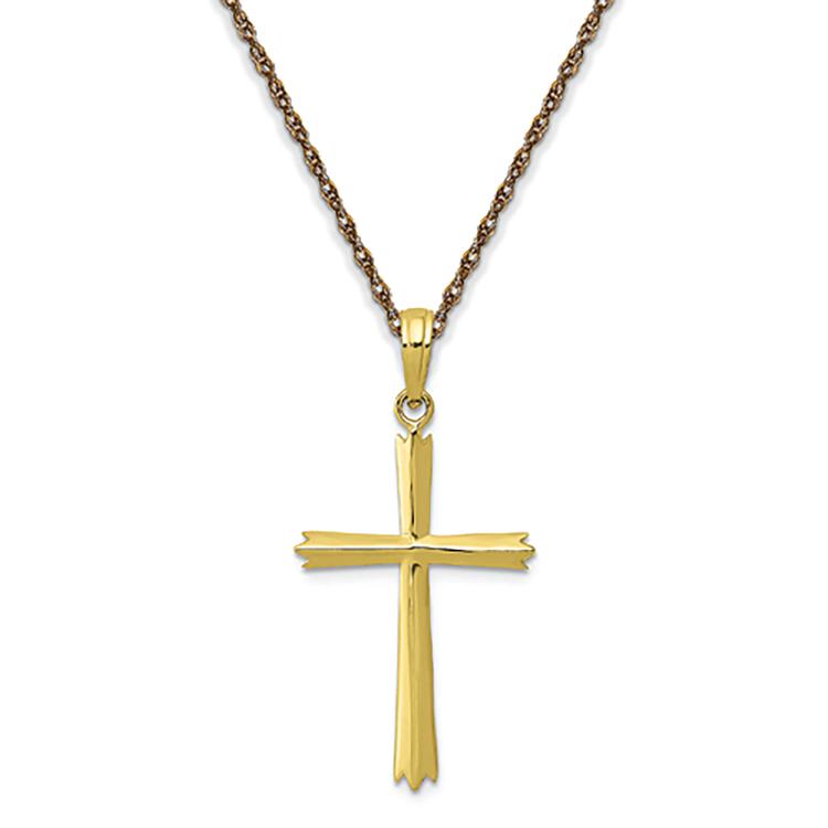 Gold Classics(tm) 10kt. Yellow Gold Cross Pendant Necklace