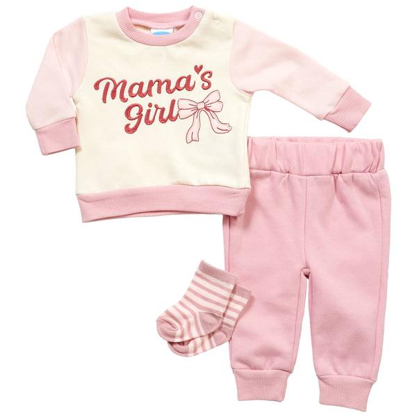 Baby Girl (NB-9M) bon bebe(R) Mamas Girl Cozy Sweatshirt Sets - image 