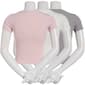 Juniors Pink Rose 3pk. Short Sleeve Crew Neck Rib Tee - image 3