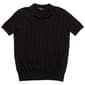 Mens Visitor Ribbed Johnny Collar Short Sleeve Knit Polo - image 1