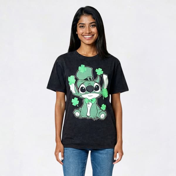 Juniors Freeze Stitch Mineral Wash Saint Patty Tee - image 