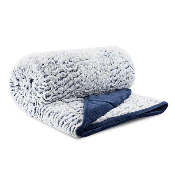 Dream Theory Faux Fur Weighted Throw Blanket
