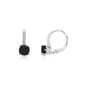 Gemminded Sterling Silver 6mm Cushion Onyx & White Topaz Earrings - image 1