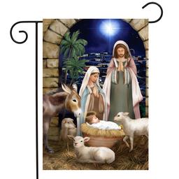 Briarwood Lane Away in a Manger Christmas Garden Flag