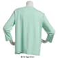 Womens Hasting & Smith 3/4 Sleeve Split Neck Faux Button Tee - image 2
