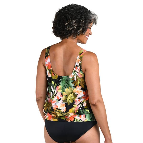 Womens Maxine Rio Rainforest Banded Tankini Swim Top