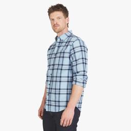 Mens Eddie Bauer Everyday Flex Flannel Shirt - Dream Blue