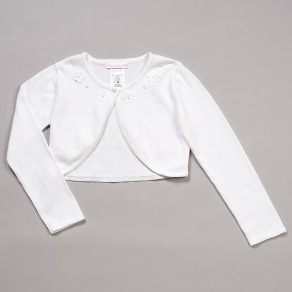 Girls (4-6x) Bonnie Jean Cardigan with Rosettes - image 