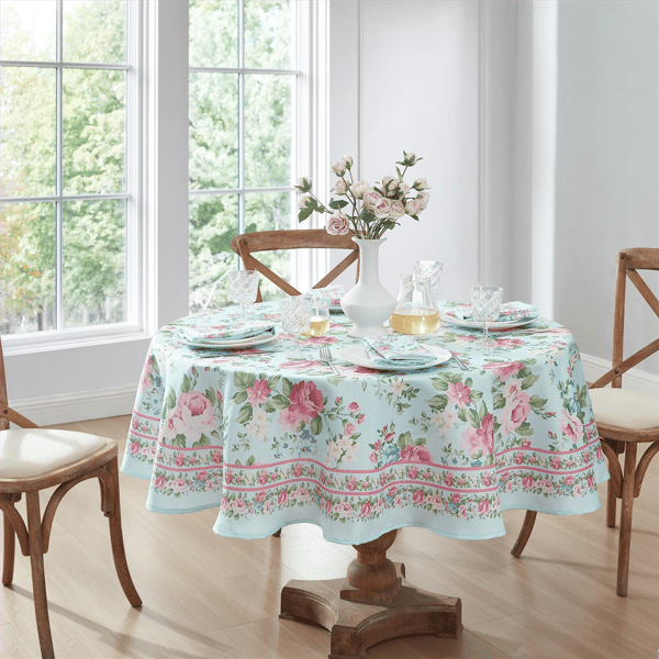 Threadmade Vintage Floral Garden Tablecloth