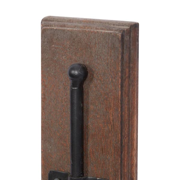 9th & Pike&#174; Brown Mango Wood Traditional Fluted Wall Sconce