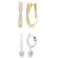 Nova Star(R) 1/4ctw. Lab Grown Diamond Two-Tone Hoop Earring Set - image 1