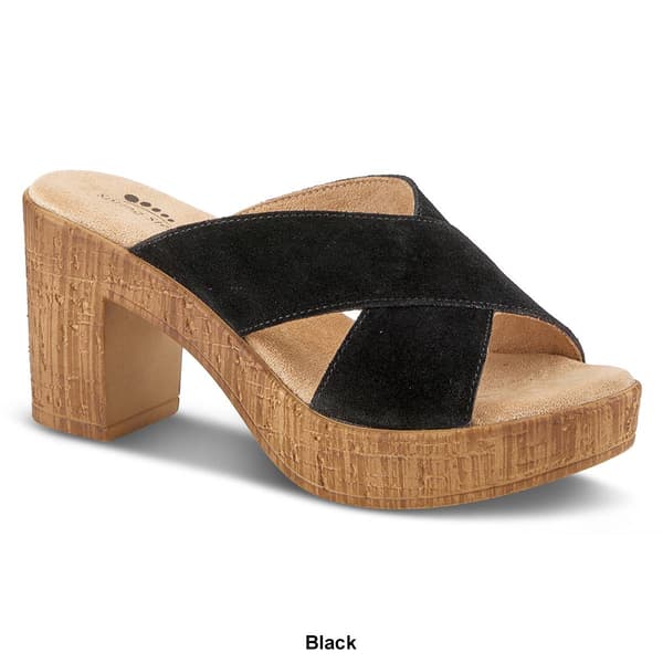 Womens Spring Step Blanchard Slide Wedge Platform Strappy Sandals