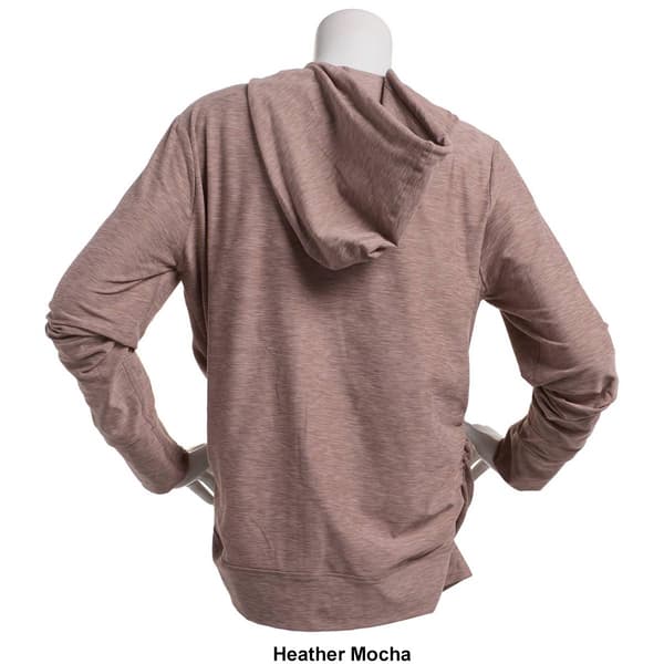 Womens Yogalicious Long Sleeve Zip Up Side Ruche Maternity Hoodie