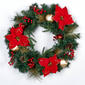 Poinsettias/Berries/Pinecones/Ornaments Wreath - image 1