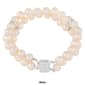 Splendid Pearls Sterling Silver Double Row Pearl Bracelet - image 3