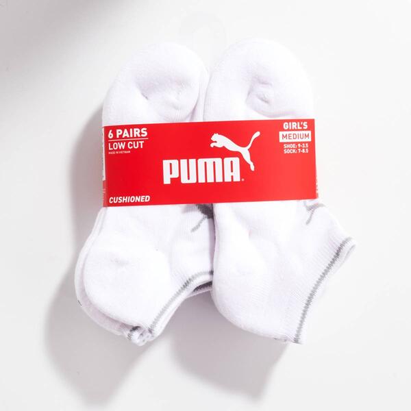 Girls Puma 6pk. Terry Low Cut Socks - image 