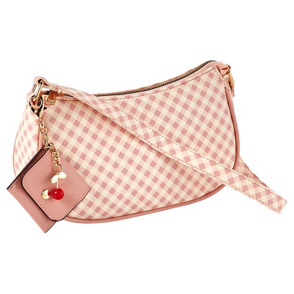 DS Fashion Blush Gingham Shoulder Bag