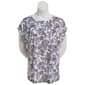 Plus Size Emily Daniels Short Sleeve w/Buttons Floral Blouse - image 1