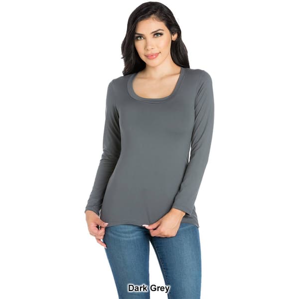 Womens 24/7 Comfort Apparel Solid Long Sleeve Tee