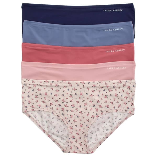 Womens Laura Ashley 5pk. Light Weight Microfiber Hipster Panties