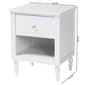 Baxton Studio Roni Modern White Wood 1-Drawer Nightstand - image 7