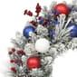Puleo International 24in. Flocked Decorated Christmas Wreath - image 2