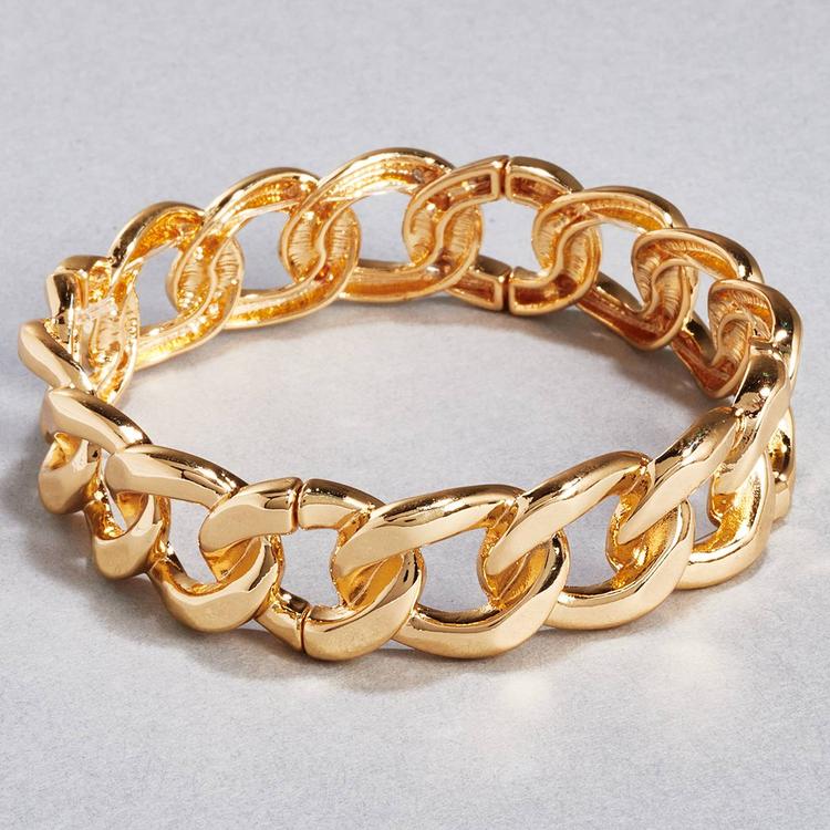Design Collection Gold-Tone Large Link Stretch Bracelet