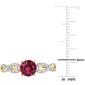 Gemstone Classics&#8482; 10kt. Gold Diamond & Lab Created Ruby Ring - image 4