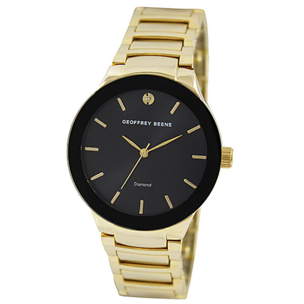 Mens Geoffrey Beene&#40;R&#41; Diamond Dial Watch - GB8087GDBK - image 