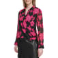 Womens Calvin Klein Long Sleeve Wrap Blurred Blouse - image 3