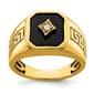 Mens Gentlemens Classics&#40;tm&#41; 14kt. Gold Onyx Greek Key Ring - image 1