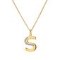 Accents by Gianni Argento Diamond Accent Block Initial S Pendant - image 1