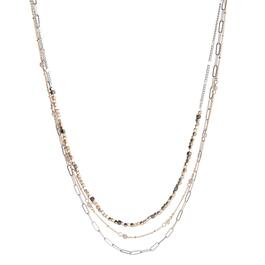 Ashley Cooper&#40;tm&#41; Two-Tone 3 Row Necklace