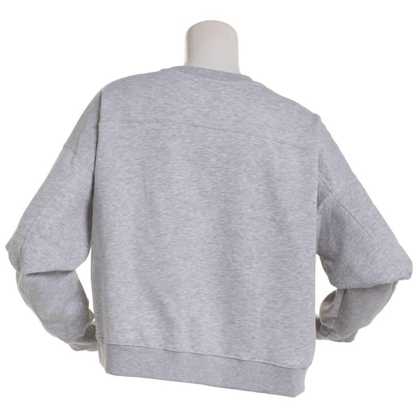 Juniors Urban Rebel Oversized Marled Fleece Pullover Sweatshirt