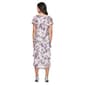 Petite SLNY Short Sleeve Floral Chiffon Tiered Midi Dress - image 2