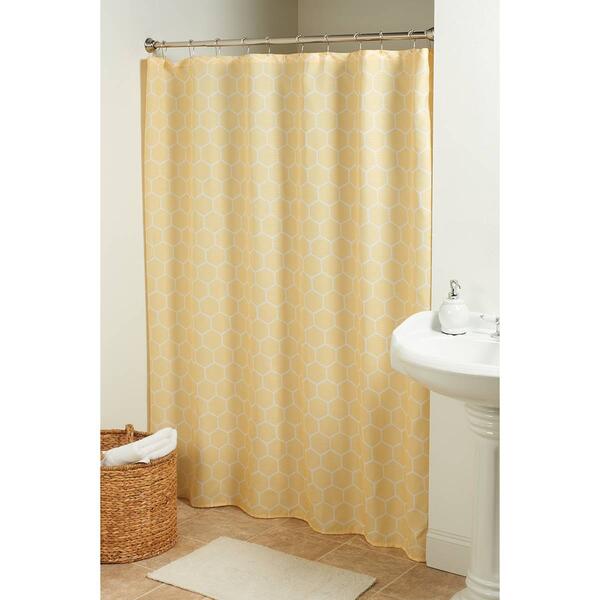 Yellow Honeycomb 13pc. Shower Curtain Set - image 