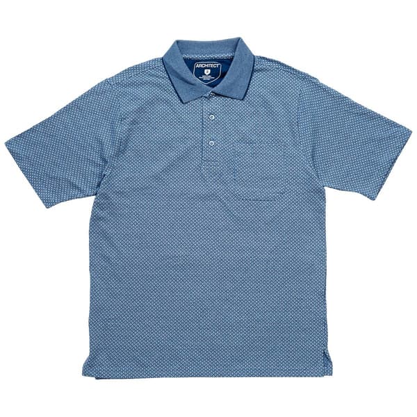 Mens Architect(R) Diamond Jacquard Chest Pocket Polo Shirt - image 