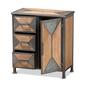 Baxton Studio Laurel Oak Brown Wood 3-Drawer Storage Cabinet - image 2
